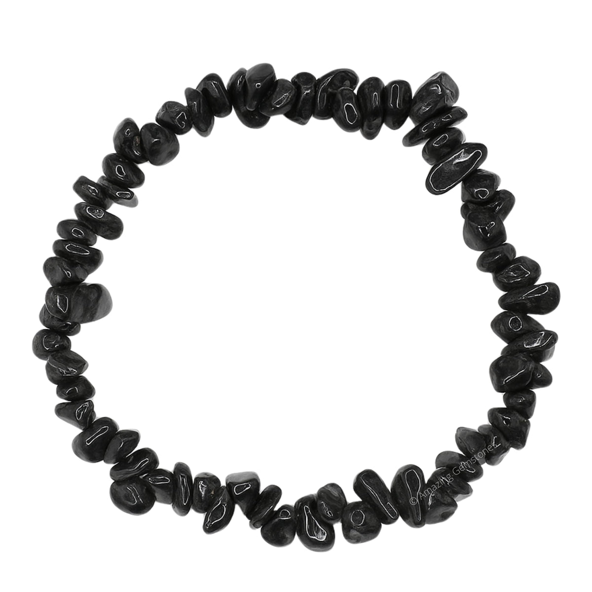 Amazing Gemstone Chips Bracelet (Black Tourmaline)