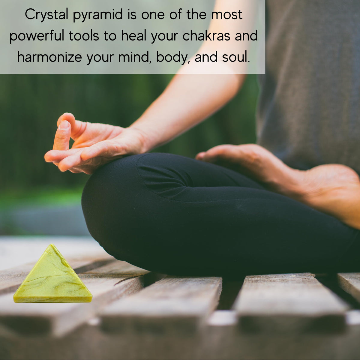 Amazing Gemstone Serpentine Pyramid Crystal Healing Stones - 1" Great Pyramid Figurine of Natural Stone Pyramid for Meditation, Reiki, Chakra Balancing and Crystal Pyramids Grid