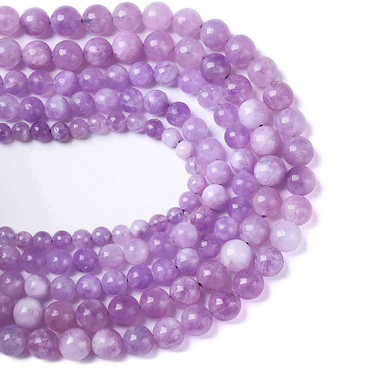8MM 45PCS Natural Stone Lavender Amethyst Crystal Beads for Jewelry Making DIY Bracelet