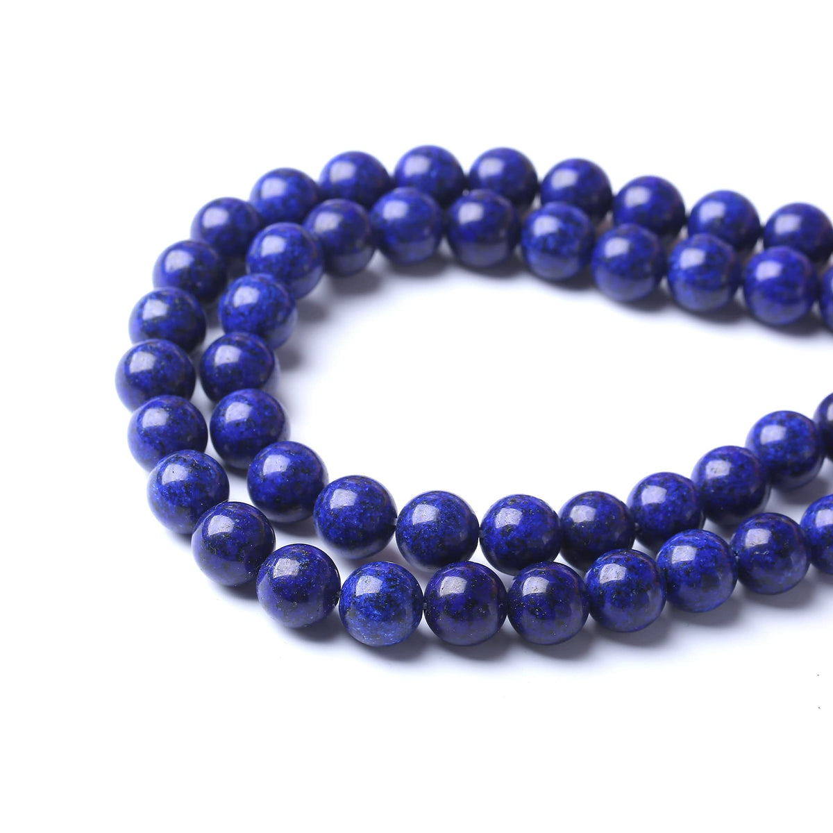 10MM Lapis Lazuli Stone Round Loose Beads Natural Gem Beads Crystal Energy Stone Beads for Jewelry Making DIY Bracelet Necklace