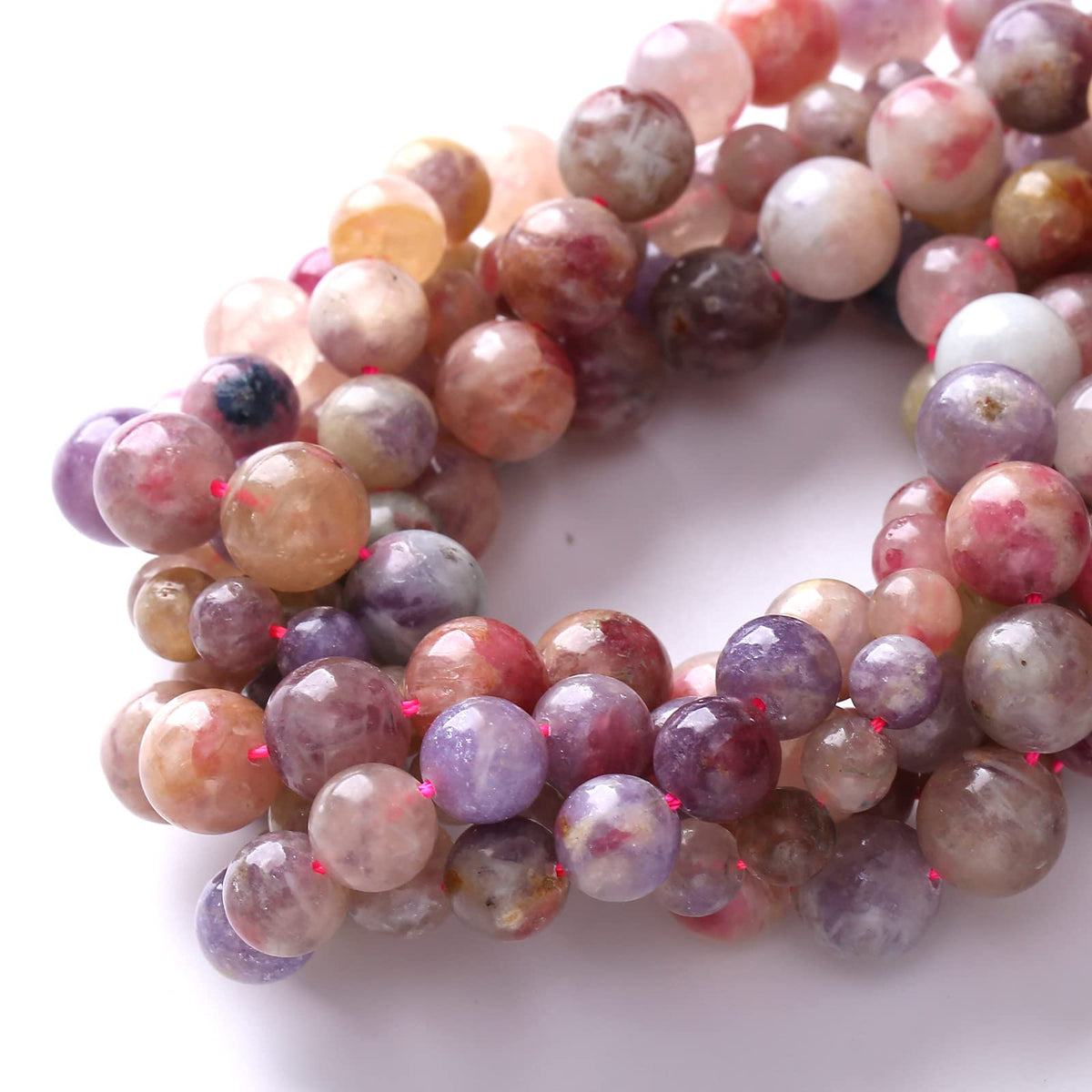 60pcs 6mm 5A Natural Pink Tourmaline Stone Beads Round Loose Spacer Healing Energy Beads for Jewelry Making DIY Bracelets Necklaces 15" (6mm, Pink Tourmaline)