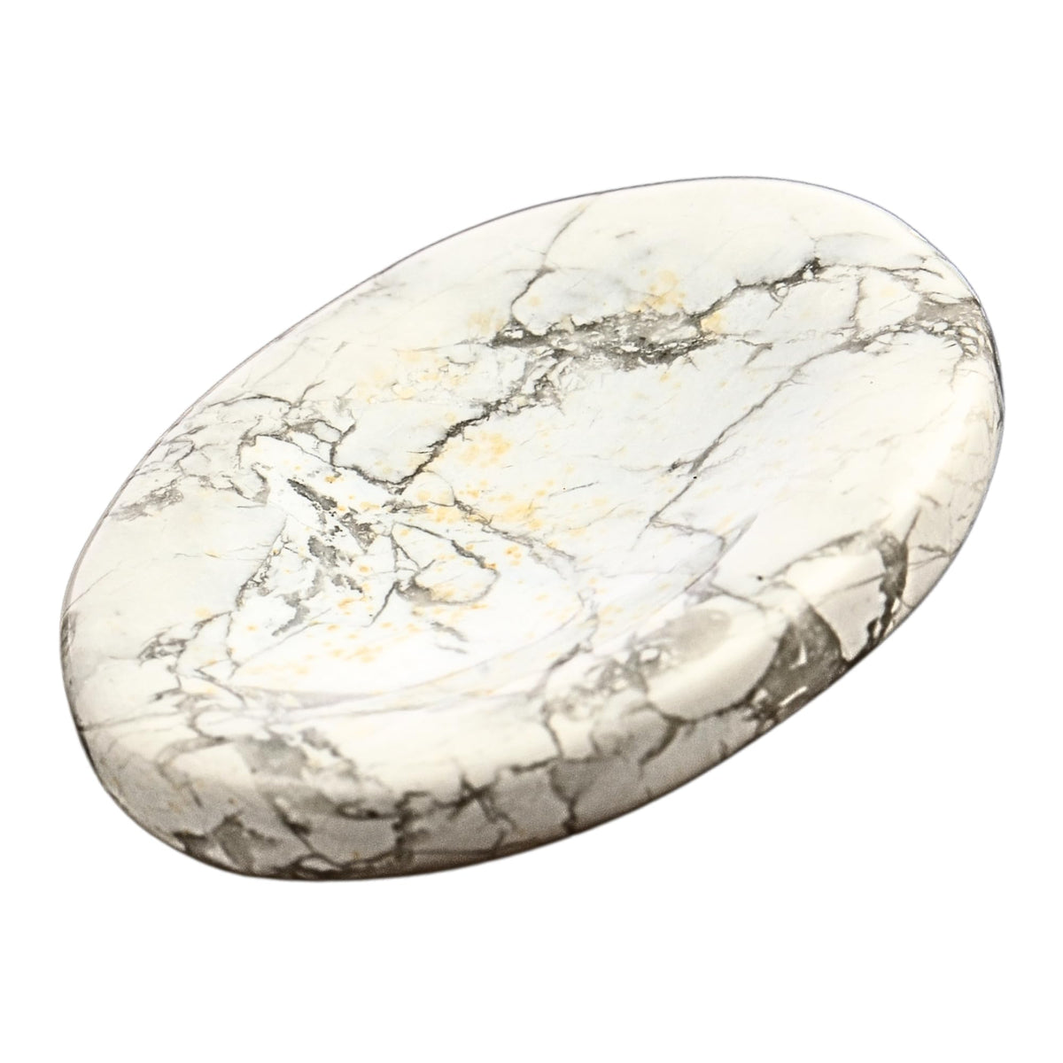 Anaya Agate Howlite Worry Stones Certified Crystal Thumb Worry Stone for Anguish, Relaxing and Soothing Balance Stones for Meditation, Stress Relief Crystals and Healing Stones for Men, Women