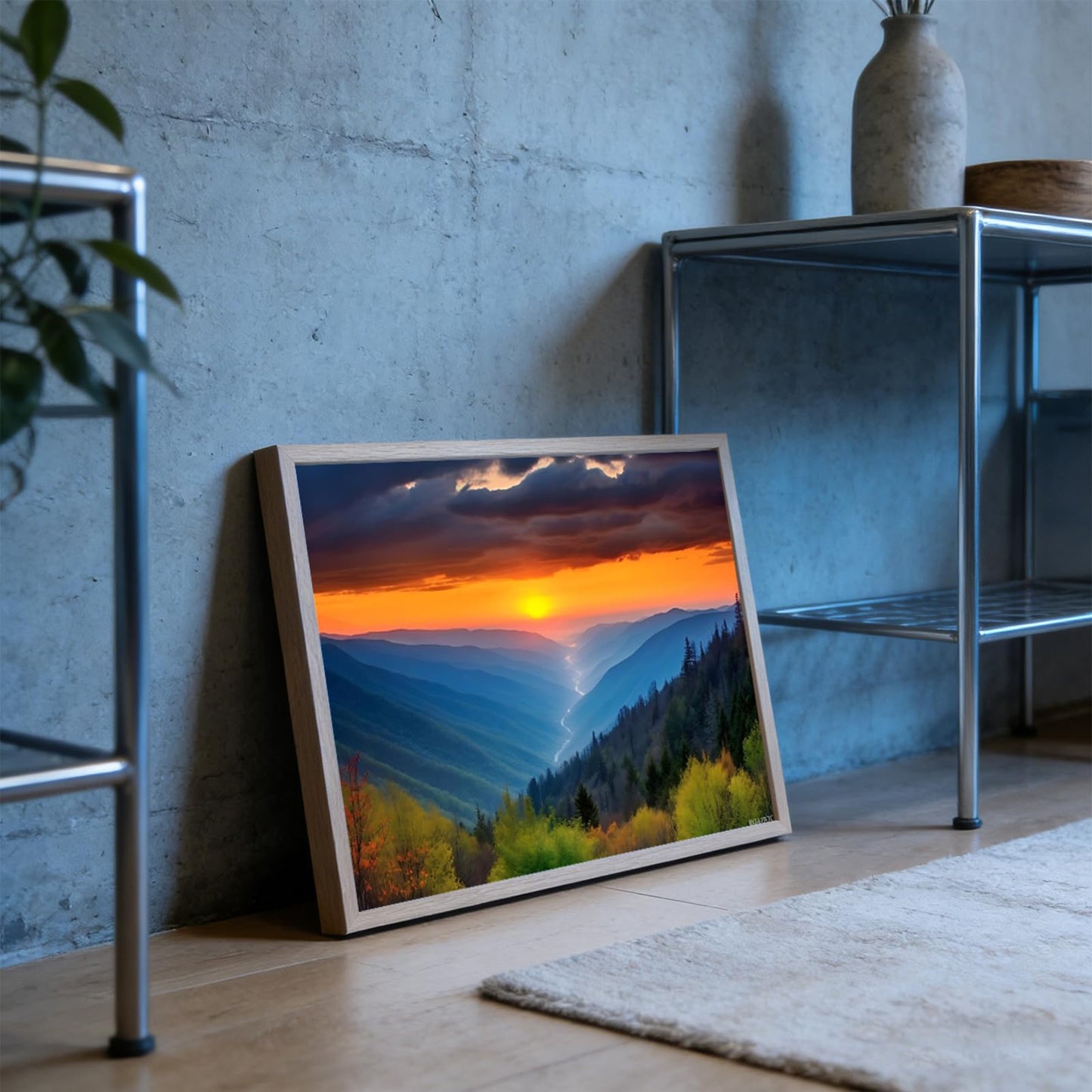 RGAJWIC Mountain Diamond Painting Kits for Adults Sunset in Great Smoky Mountains Diamond Art Kits for Adults Mountain Gem Art Kits for Adults Home Wall Craft Decoration 12x16 inch