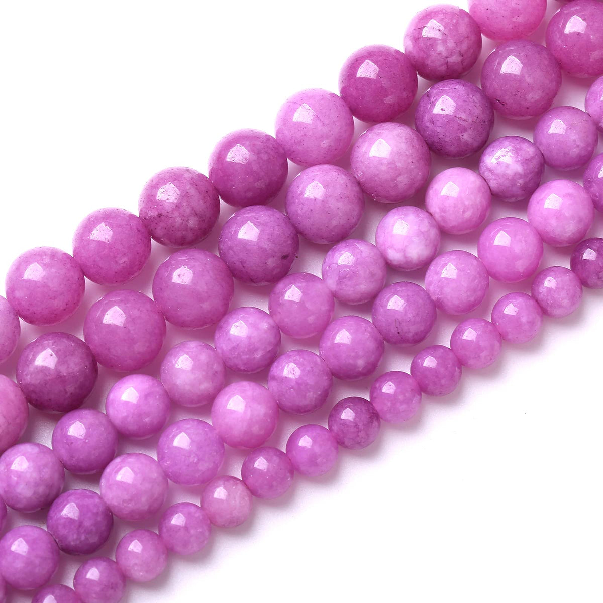 10mm 36pcs Natural Purple Lepidolite Jade Stone Beads for Jewelry Making DIY Bracelet Necklace Accessories Crystal Energy Healing Power Stone Beads (Purple Lepidolite Jade, 10mm)