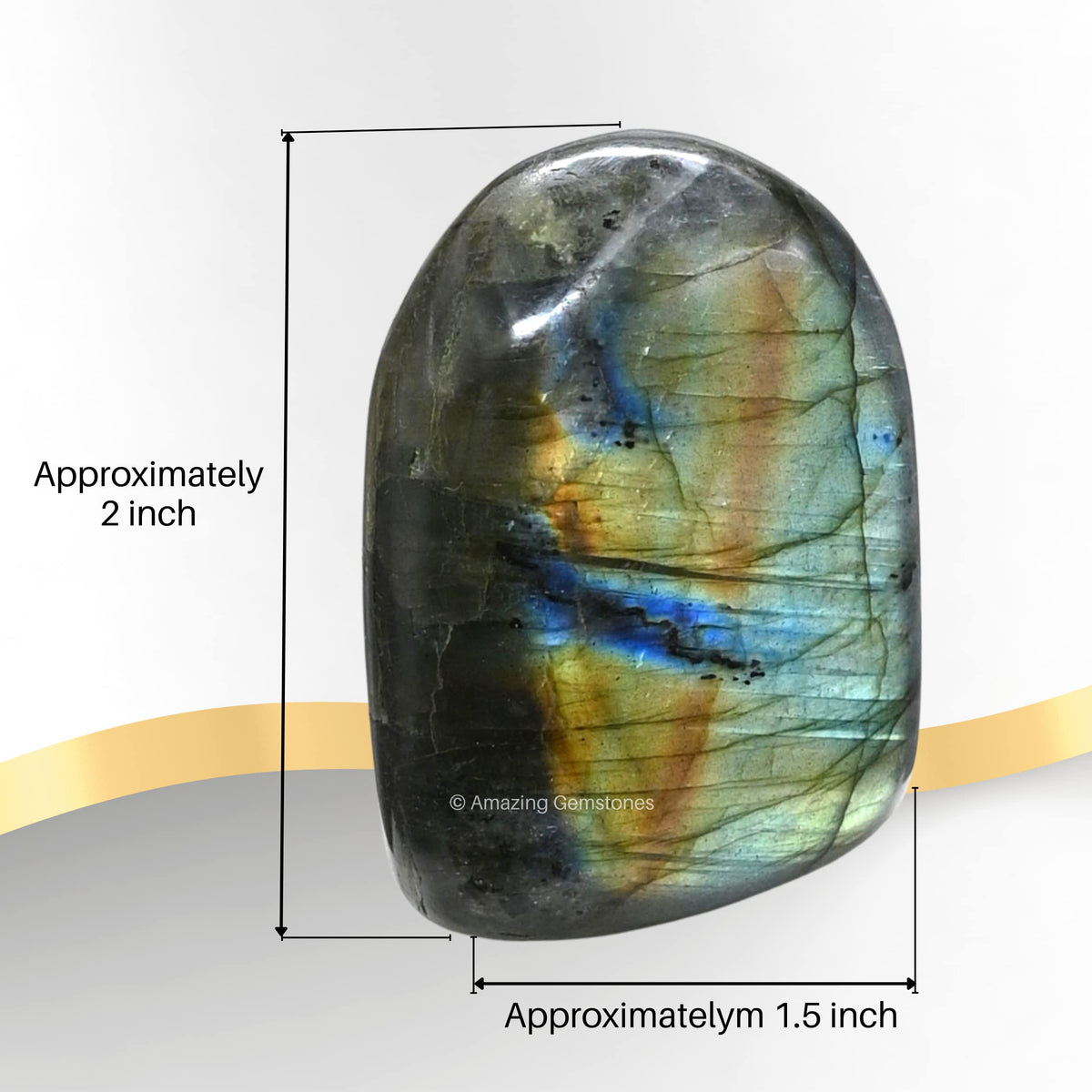 Amazing Gemstone Labradorite Crystal Standing Palm Stone - Labradorite Palm Stones and Crystals, A++ Grade Gemstones and Crystals - Healing Crystals and Healing Stones Office Home Decor Gifts