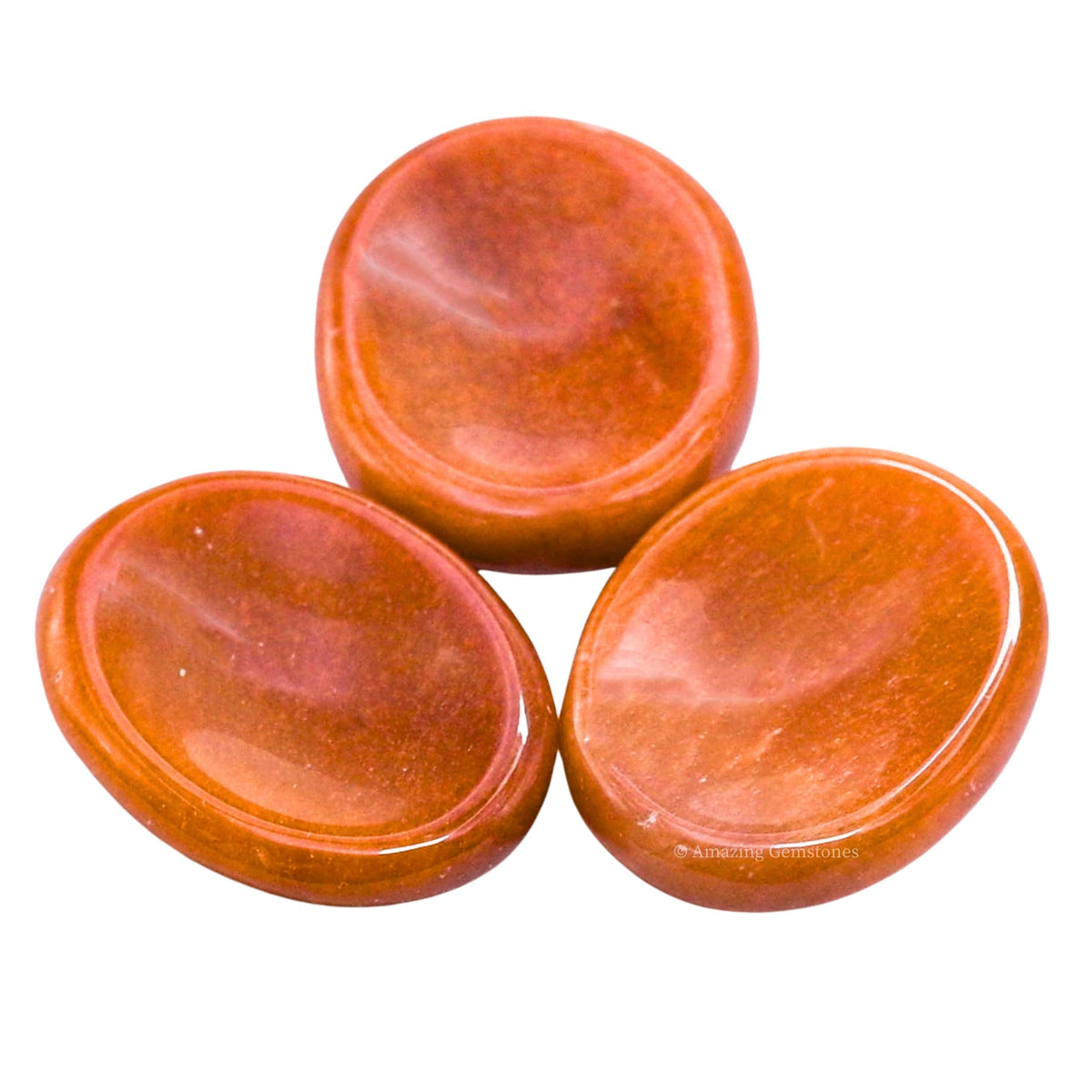 Amazing Gemstone Chocolate Jasper Worry Stones for Stress Relief Crystals and Healing Stones - Piedra Crystal Fidget for Meditation, Relaxation - Unique Stocking Stuffers and Birthday Gifts