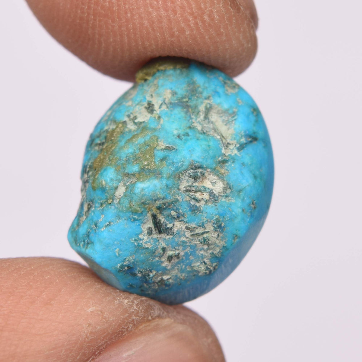 A Grade Blue Turquoise 10.50 Ct Oval Cabochon Blue Turquoise, Opaque Turquoise Jewelry Making Stone