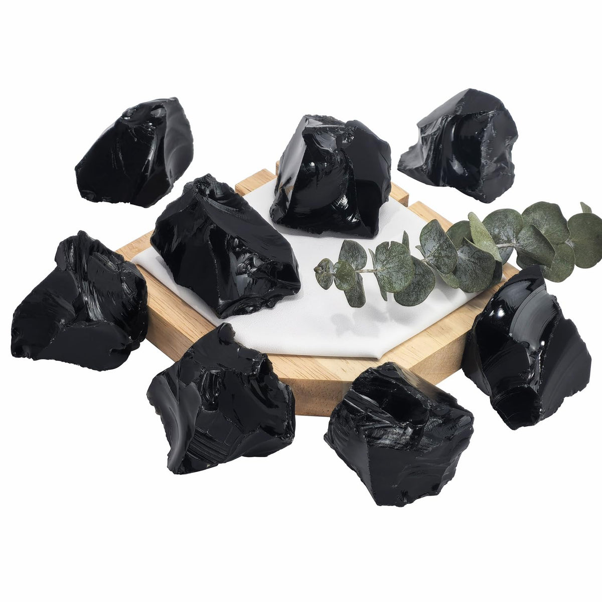 Nvzi Raw Black Obsidian Stone Bulk, Real Gemstones and Crystals, Rocks and Minerals, Healing Crystals, Quartz Crystals and Healing Stones, Cuarzos Originales De Energia Y Piedras(1LB)