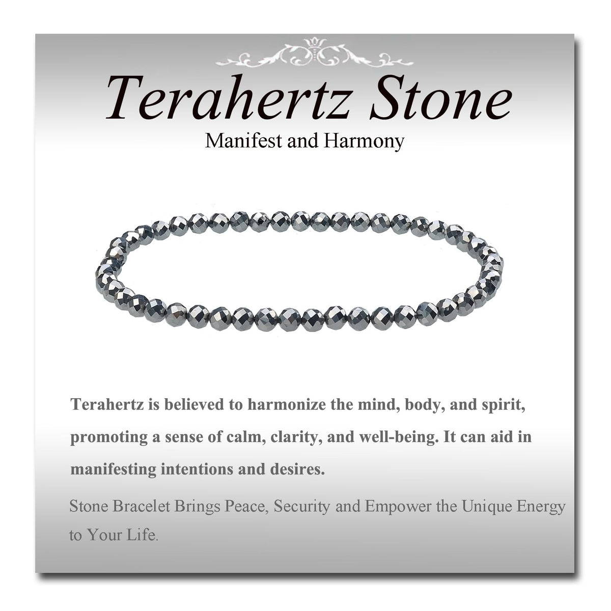 MASSIVE BEADS Natural Genuine Gemstone Beads Healing Crystal Chakra Reiki Jewelry Faceted Round Beads Bracelets (Terahertz Stone, 3mm)