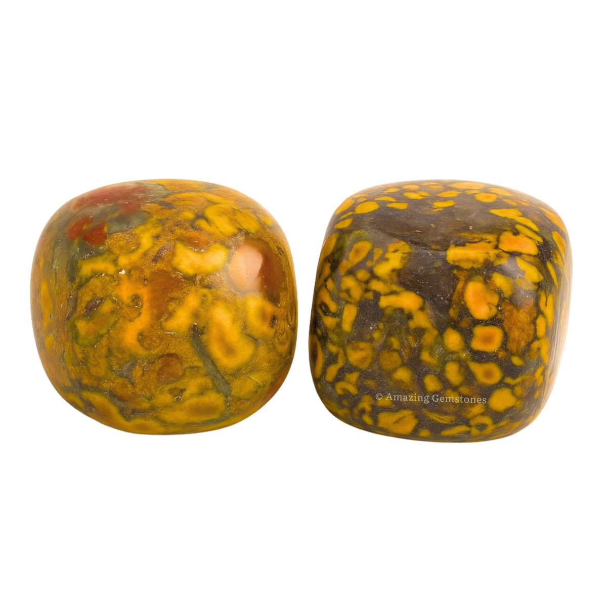 Amazing Gemstone Fruit Jasper Crystals and Healing Stones Tumbled - 1 oz Fruit Jasper Stone, Healing Stones for Energy Balance, Premium Polished Gems Rocks for Meditation and Wellness
