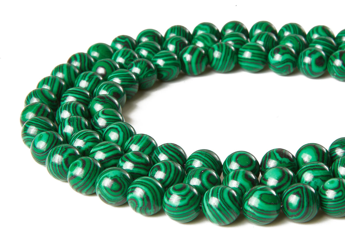 100pcs 8mm Malachite Beads Natural Gemstone Beads Round Loose Beads for Jewelry Making