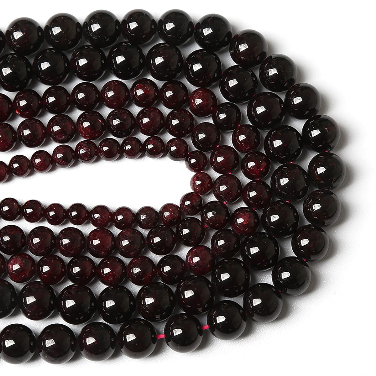 8MM 45PCS Natural Garnet Gemstone Loose Beads for Jewelry Making DIY Bracelet Crystal 1 Strand
