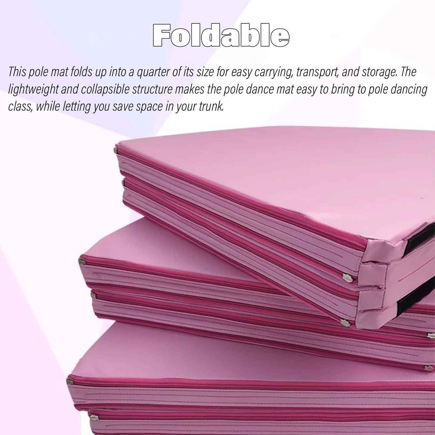 Pole Dance Mat, Fitness Gymnastic Yoga Safety Protection Pad, Foldable Shock Absorption Round Pole Crash Mat