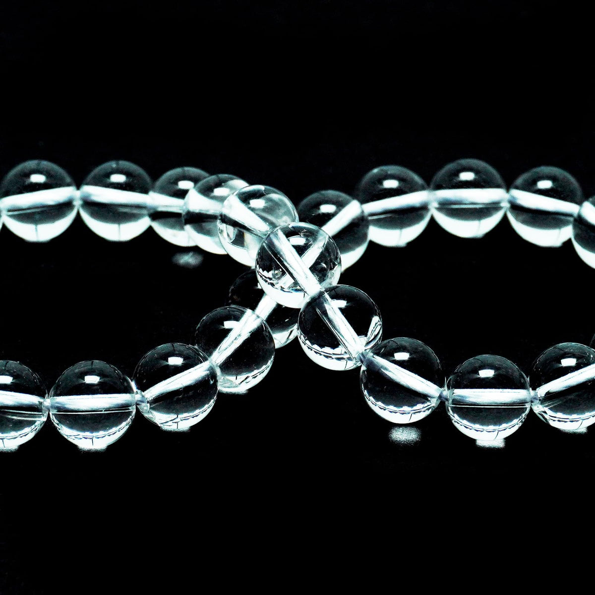 DIQIO Clear Quartz Crystals - Round Loose Stone Beads for Jewelry Making, 6mm (58-60pcs, Clear Quartz Crystals)