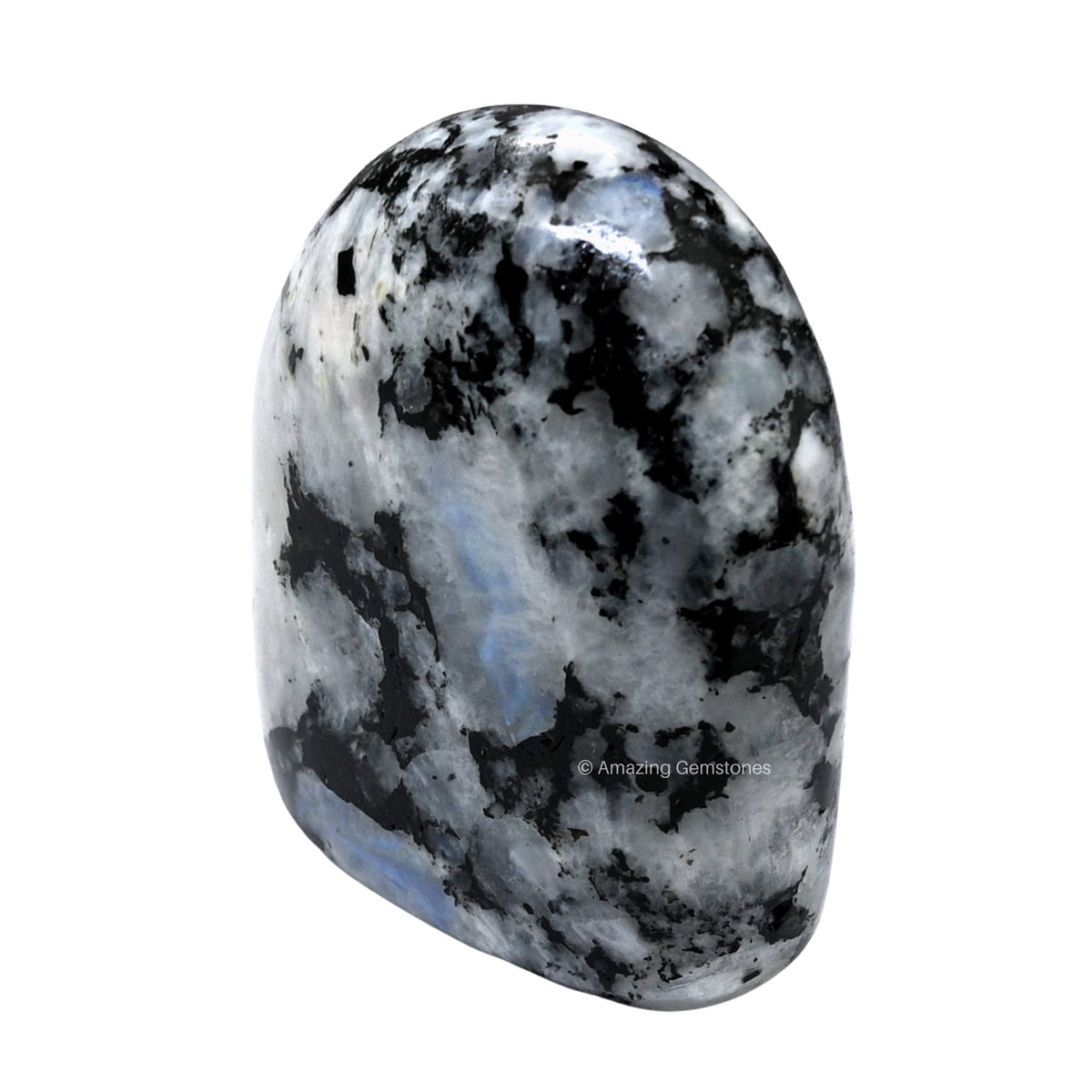 Amazing Gemstone Large Rainbow Moonstone Crystal Standing Palm Stone - Rainbow Moonstone Palm Stones&Crystals, A++ Grade Gemstones 7 Crystals - Healing Crystals and Stones Office Home Decor Gifts