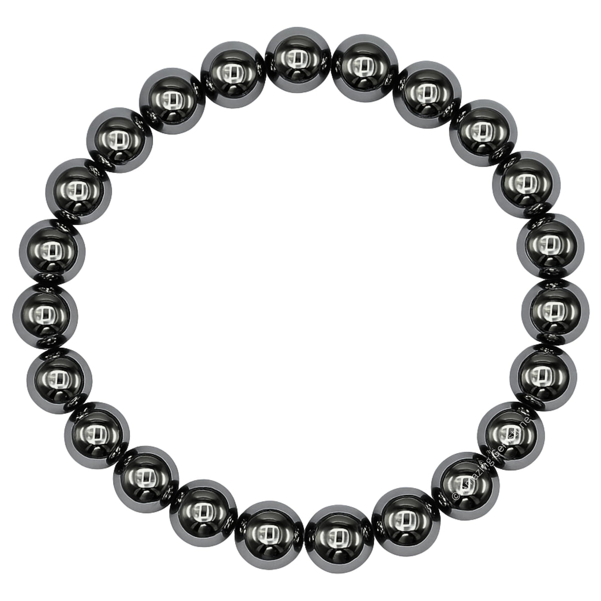 Amazing Gemstone Crystal Bracelet for Women Men's Gifts - Protection Healing Crystal Bracelet - 8mm Gemstone Beaded Stretchable Bracelet Pulseras Para Hombres Mujer Stocking Stuffers Mothers Day Gift (Silver Hematite)