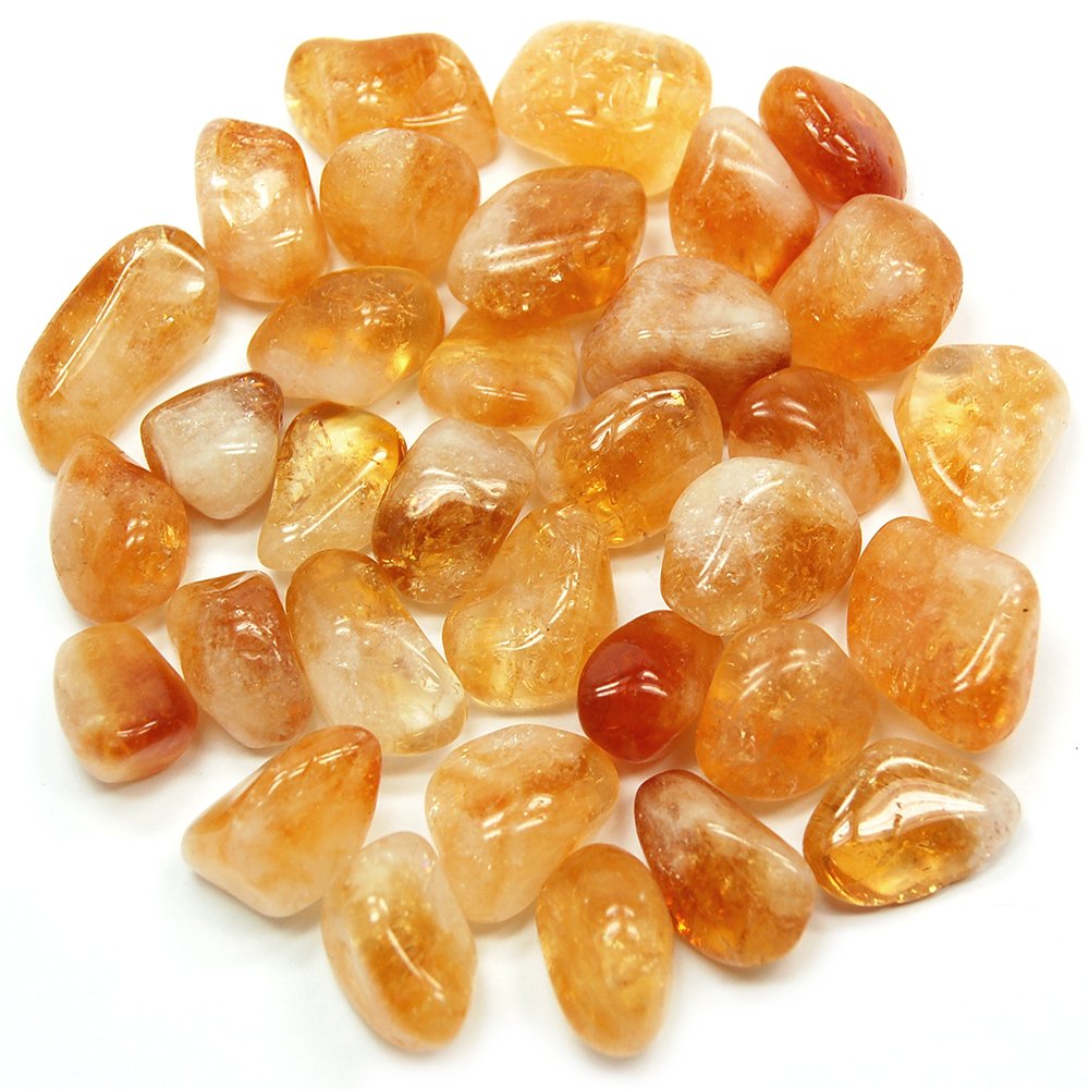 Pachamama Essentials Citrine Tumbled Stone Grade A Healing Crystal 4 Tumbled Stones 20-25mm