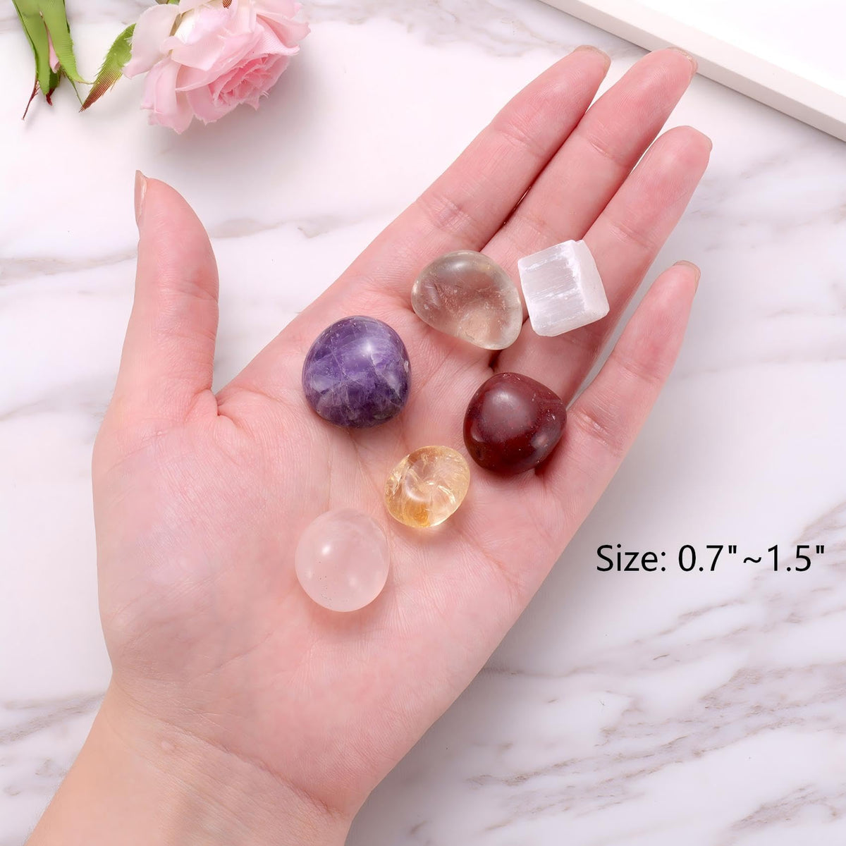 Healing Crystals for Strength and Recovery, Self Care Crystal Set for Positive Energy and Encouragement, Thinking of You Get Well Soon Gifts for Women Men Friends Family