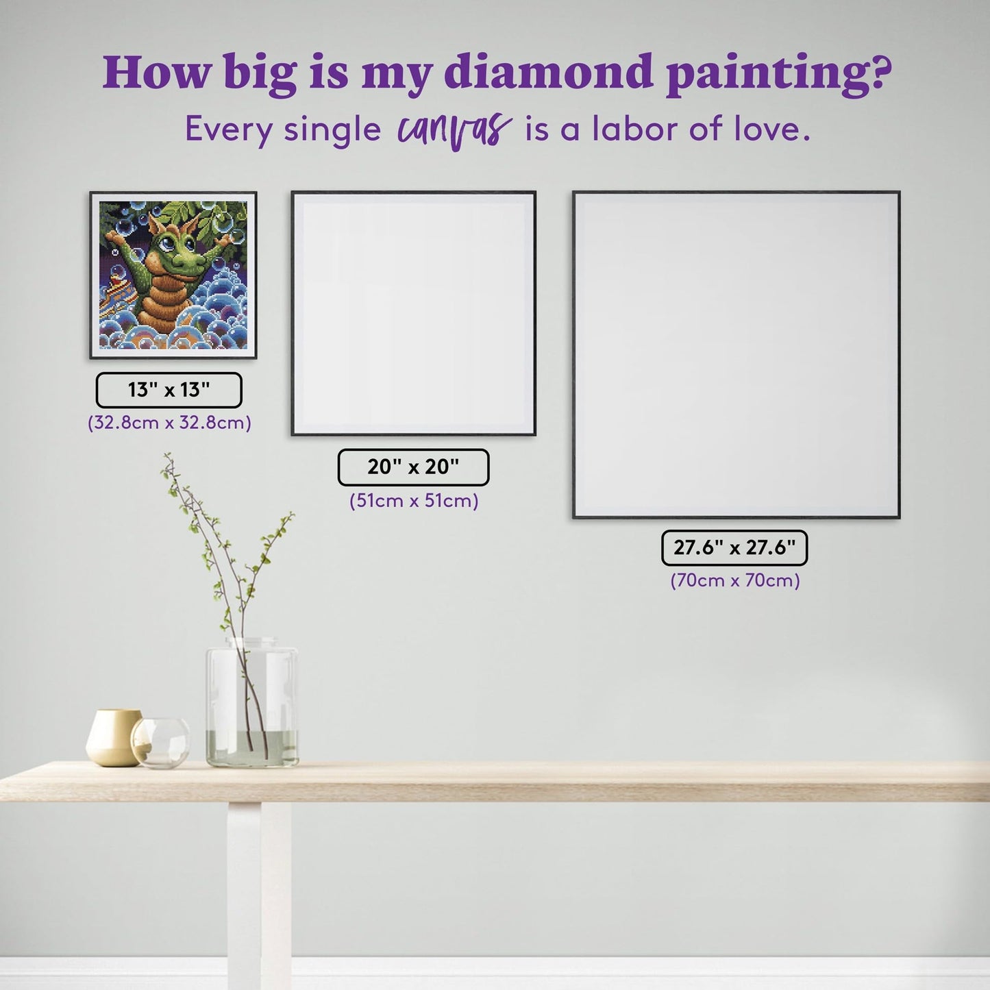 DIAMOND ART CLUB Bubbles - Spangler Diamond Painting Kit, Fun DIY Crafts for Adults, Round Diamond Art Canvas, 13" x 13" (32.8 cm x 32.8 cm)