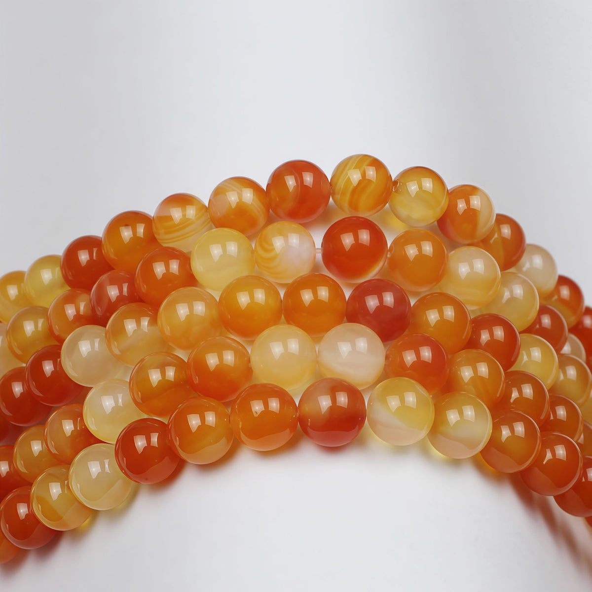 MJDCB 7A Round Natural Red Carnelian Gemstone Beads Stone Loose Beads for Necklace Bracelet Charms Jewelry Making 15" (10mm)