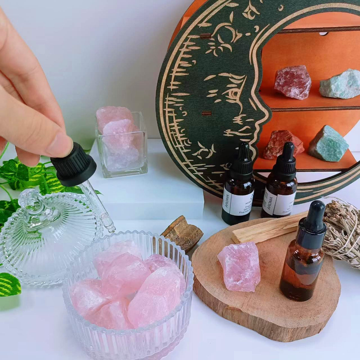 LAIDANLA 1lb 2" Rose Quartz Natural Rough Stones Crystal Large Raw Crystals Bulk Healing Gemstones for Reiki Healing Tumbling Fountain Rocks Wire Wrapping Decoration Cabbing Lapidary