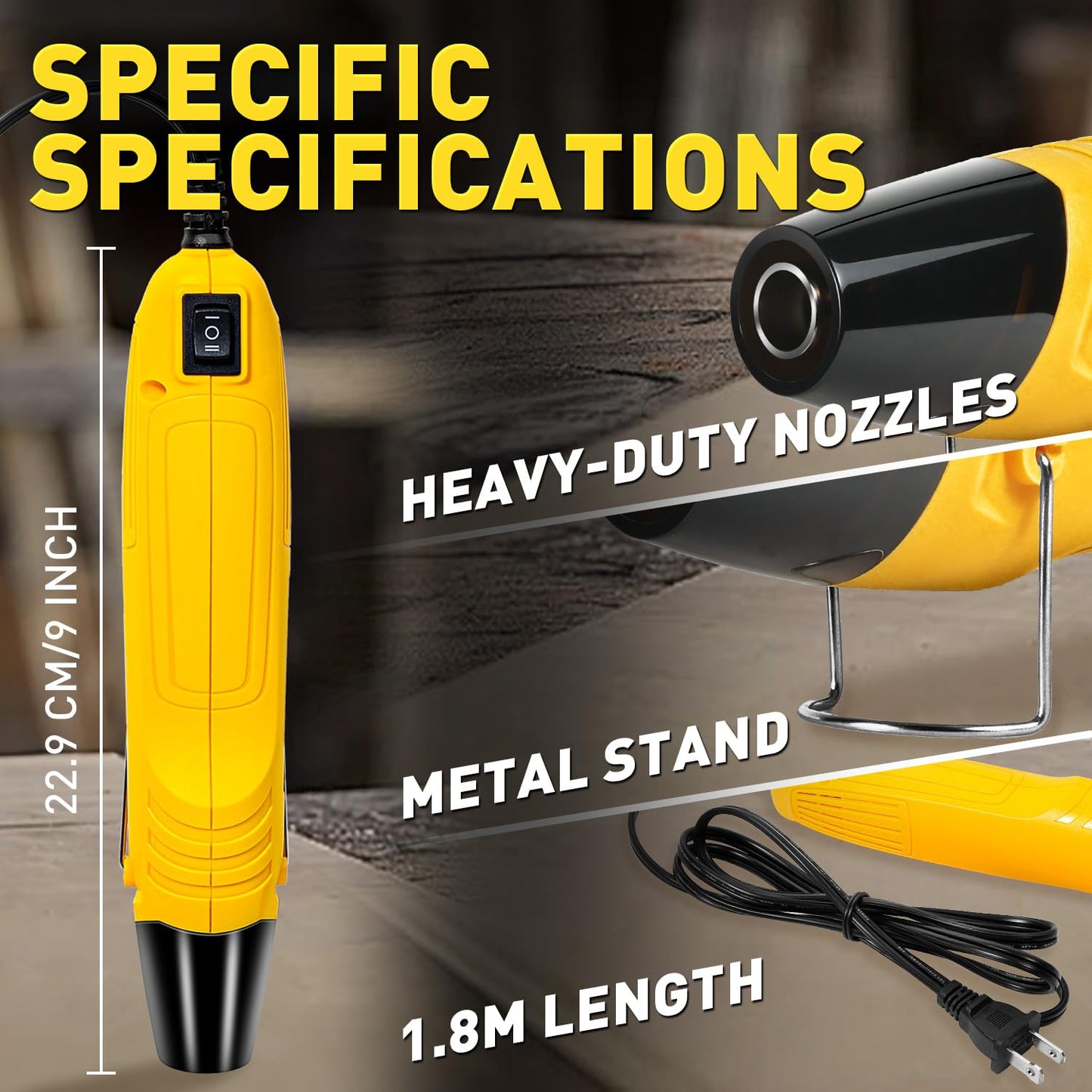 haisstronica Mini Heat Gun 350W+haisstronica 520PCS Marine Grade Heat Shrink Wire Connectors
