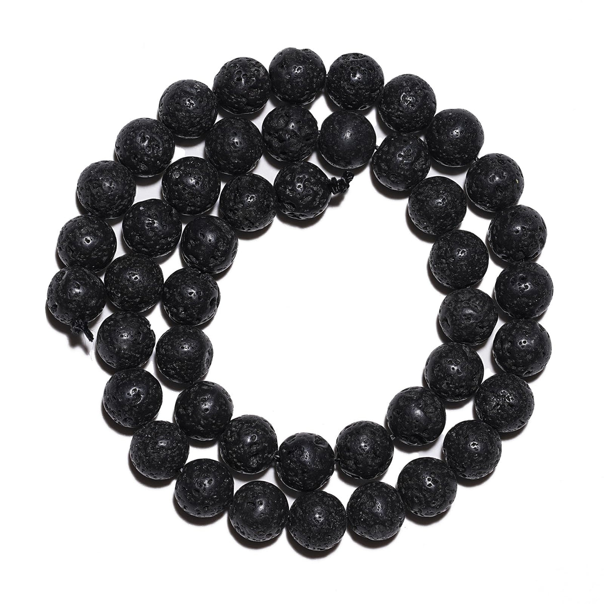 8mm Natural Black Lava Beads Volcanic Rock Gemstone Beads for Bracelets Jewelry Making 15inch Loose Beads