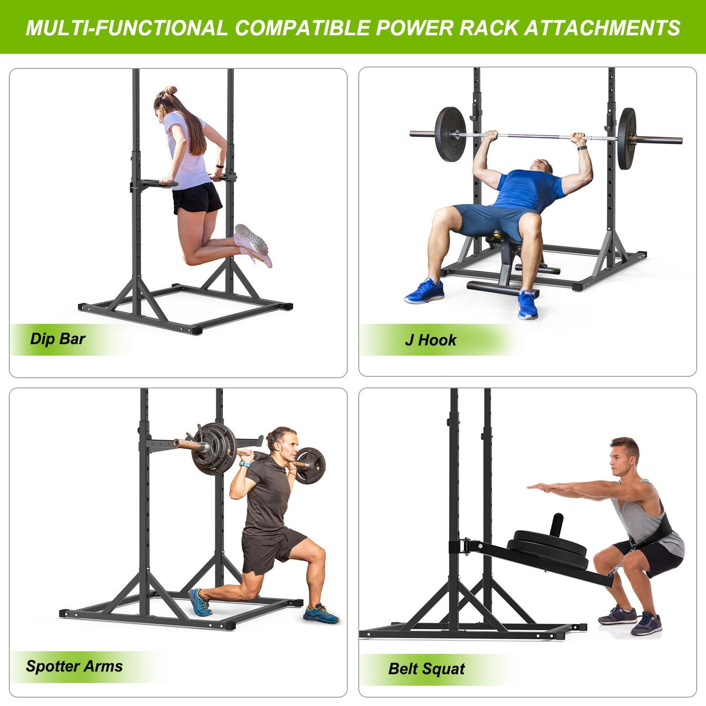 SELEWARE Adjustable Pull Up Station, Multifunction Dip Station and Multi-Grip Handles, Fully Welded, 500 lbs Capacity, Home Gym Equipment