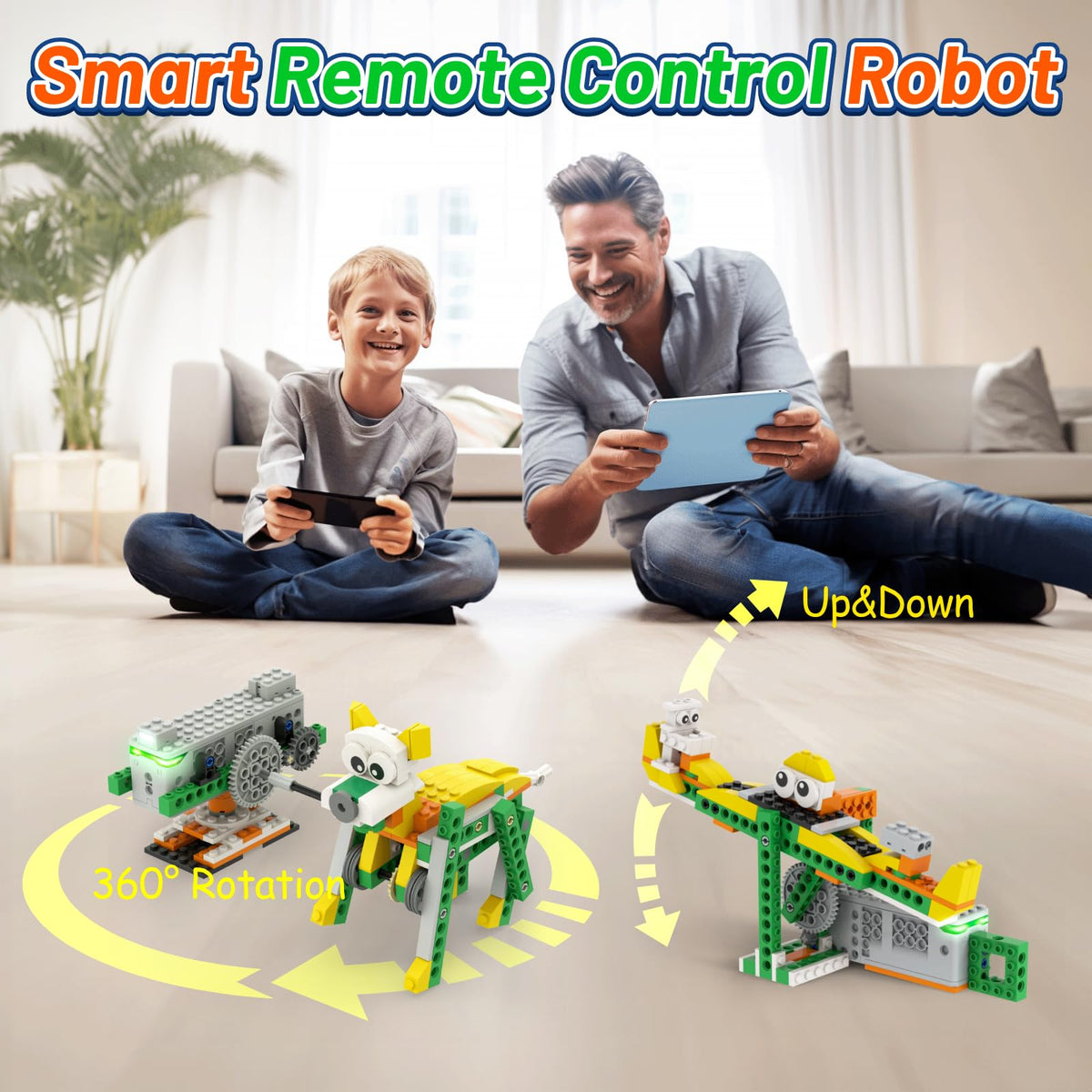 Apitor Q Robot Building Kit, 20-in-1 Programmable APP RC Car Robotics Coding Kit, STEM Projects Educational Birthday Gifts for Boys Girls Kids Aged 6-12 (233 Pieces)