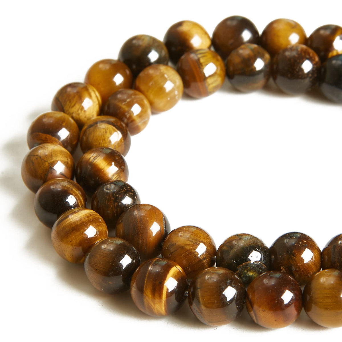 100pcs 6mm Yellow Tiger Eye Beads Natural Gemstone Beads Round Loose Beads for Jewelry Making