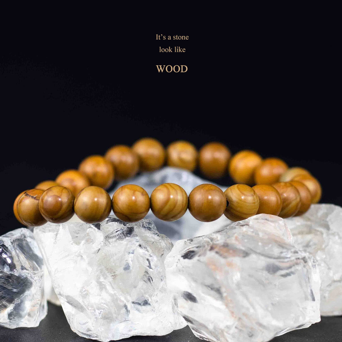DAZCOLO 8mm Natural Gemstone Stretch Bracelet, Handmade Unisex Crystal Bracelets for Meditation, Yoga, Spiritual Healing & Positive Energy (Woodgrain Jasper)