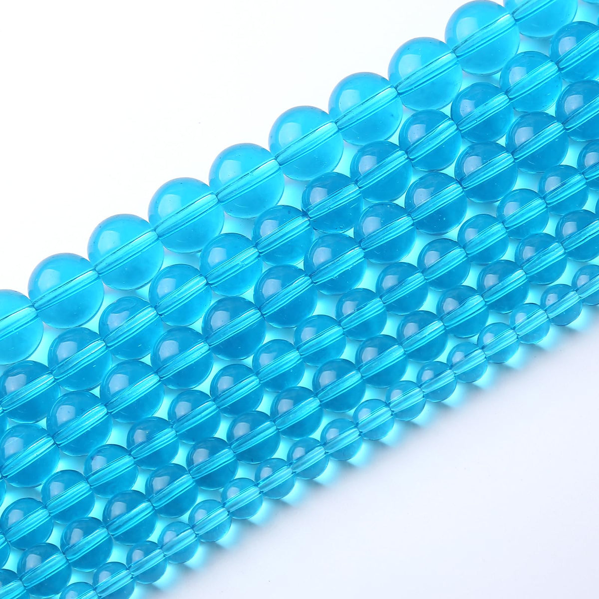 32pcs 12mm Topaz Blue Crystal Glass Beads Round Loose Spacer Beads for Jewelry Making DIY Bracelet Necklace (Blue Crystal Glass, 12mm)