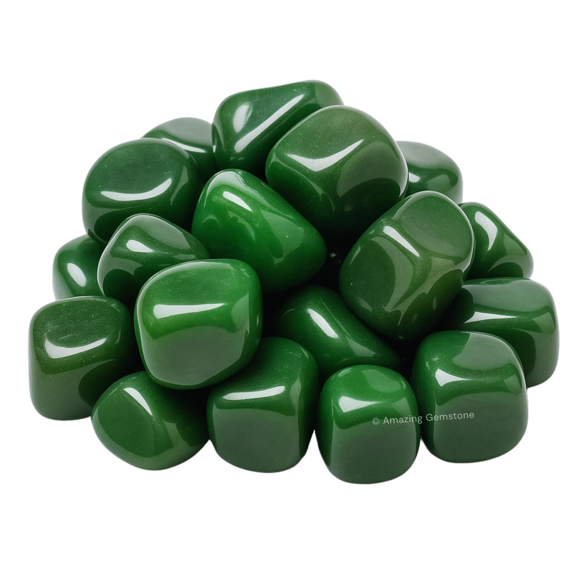 Amazing Gemstone Dark Green Aventurine Crystals and Healing Stones Tumbled - 1 oz Dark Green Aventurine Stone, Healing Stones for Energy Balance, Stress Relief - Premium Polished Gems Rocks