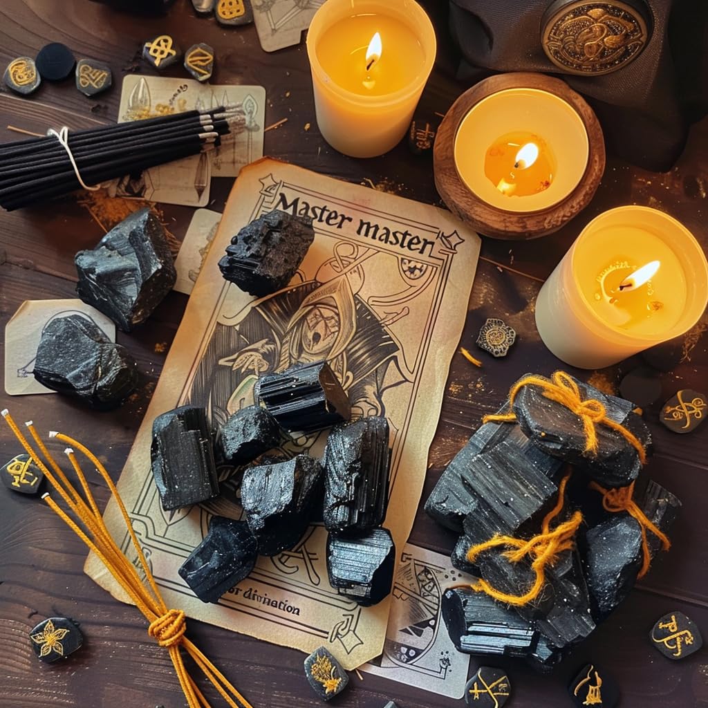 2 lb Black Tourmaline Bulk Raw Crystals and Healing Stones for Tumbling, Wire Wrapping, Wicca Reiki,Meditation