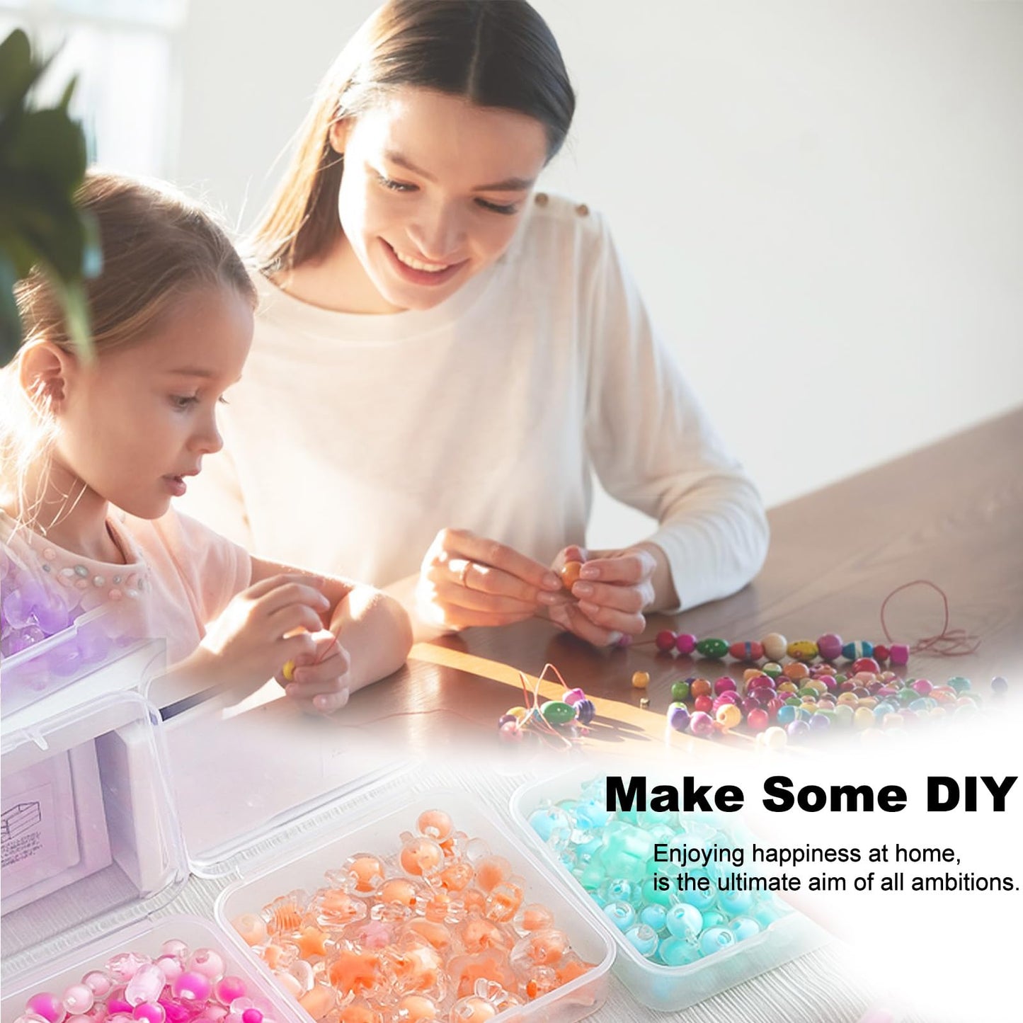 DILIBRA Bead Organizer Box, 46Pcs Small Bead Organizers and Storage Plastic Cases, Mini Clear Storage Containers Boxes with Hinged Lid for Diamond Painting Accessories Seed Jewelry Crafts