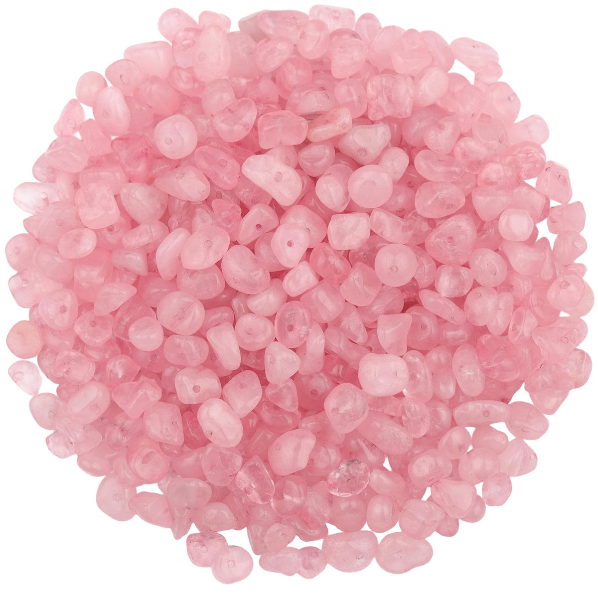 400pcs Natural Chip Stone Beads for Jewelry Making Rose Quartz 5-8mm Irregular Gemstones Healing Crystal Loose Rocks Bead Hole Drilled for Ring Earrings Necklace Bracelet Making DIY Art Crafts
