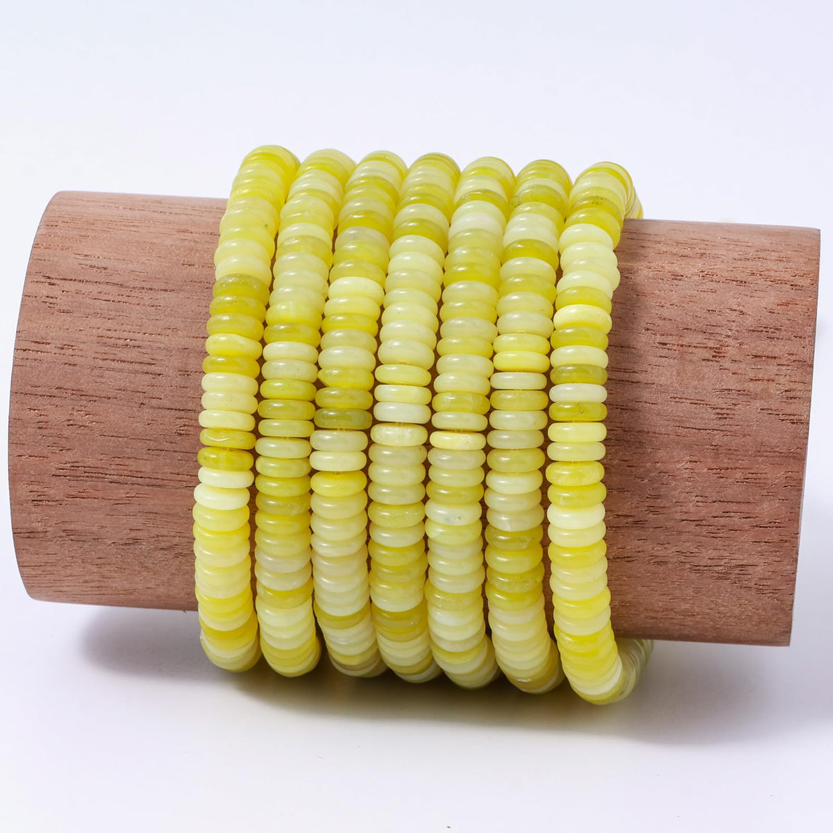 Natural Lemon Jade Disk Stone Spacer Beads 6x2mm 38cm/str Flat Rondelle Loose Semi Gemstone Caps for Making Bracelets Necklace