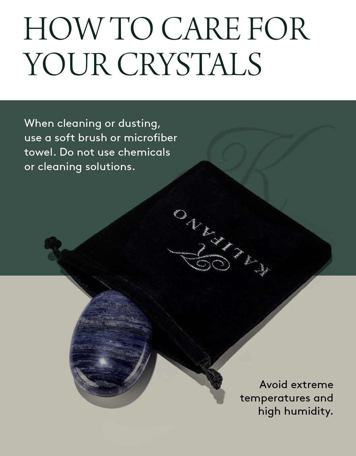 KALIFANO Sodalite Palm Stone - High Energy Iron Sodlita with Healing Properties (Information Card) Reiki Crystal Used for Increased Self Esteem