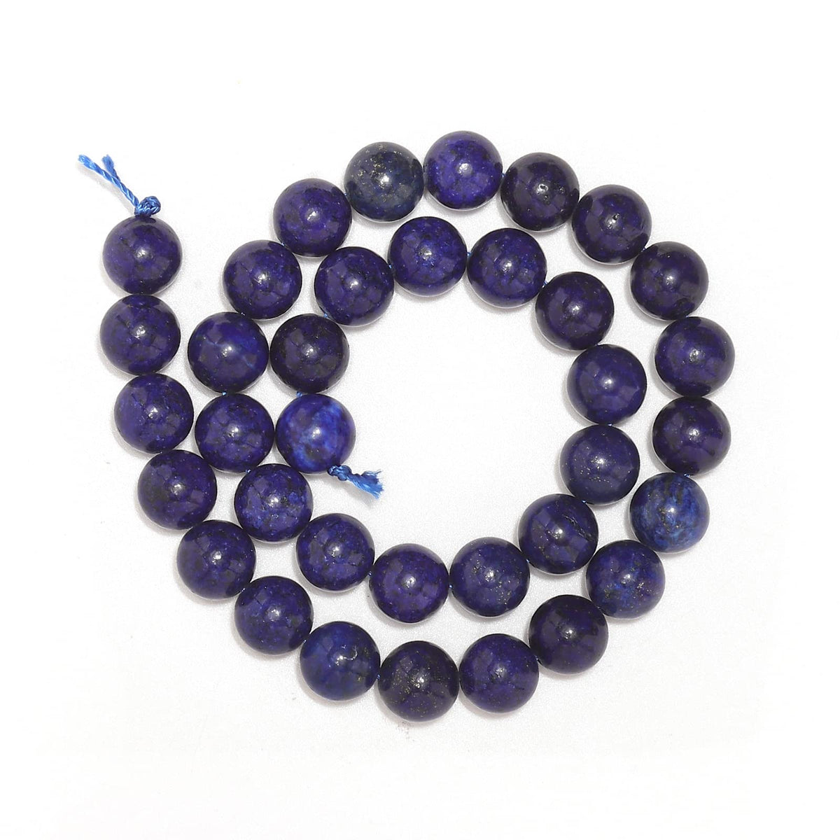 60pcs 6mm Natural Lapis Lazuli Gemstone Beads Energy Healing Crystal Round Loose Stone Beads for Jewelry Making, DIY Bracelets Necklaces