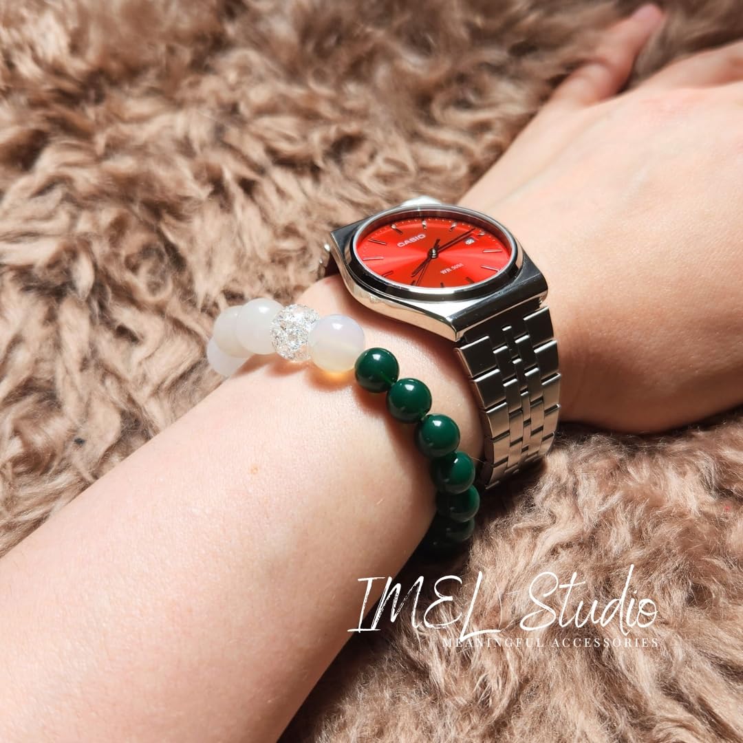 Handmade Jewelry: Crystal Bracelets for Women with Natural Gemstones - Boho Gifts by IMEL Studio (Forest Snowflake Harmony for healing and tranquility)