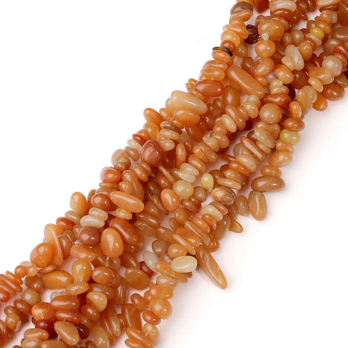 LAIDANLA Red Aventurine 400pcs Natural Chip Stone Beads 5-8mm Healing Crystal Irregular Gemstones Drilled DIY Loose Rocks Bead Crystal for Bracelet Earrings Necklace Jewelry Making Crafting