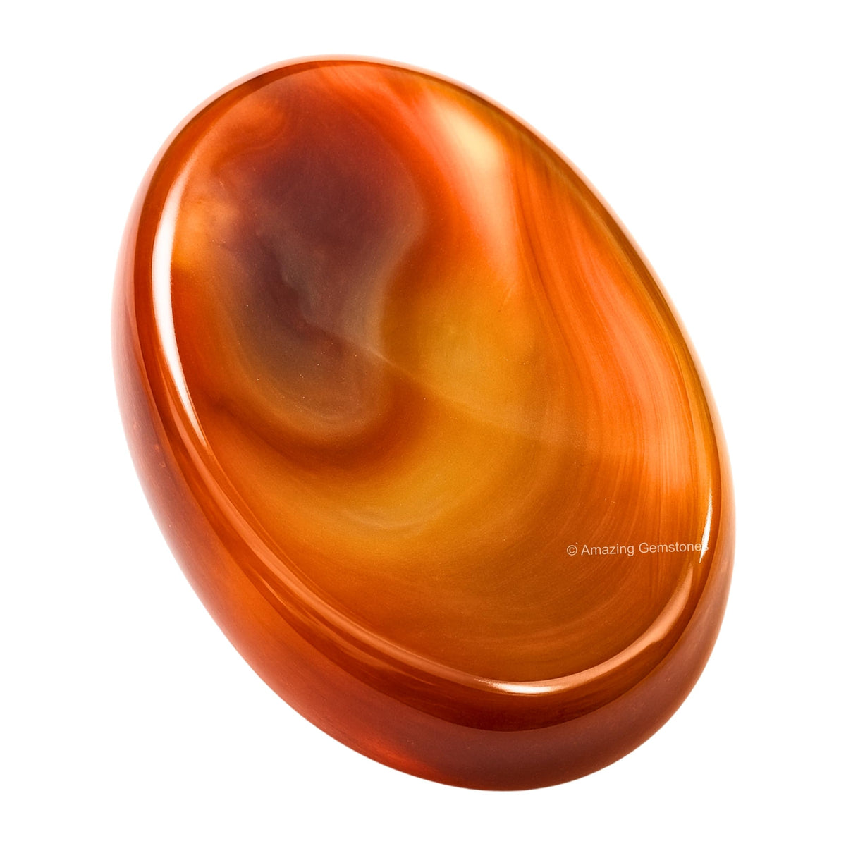 Amazing Gemstone Carnelian Worry Stone Crystals and Healing Stones - Stress Relief Gifts - Piedra Crystal Fidget for Meditation, Relaxation - Unique Stocking Stuffers and Birthday Gifts