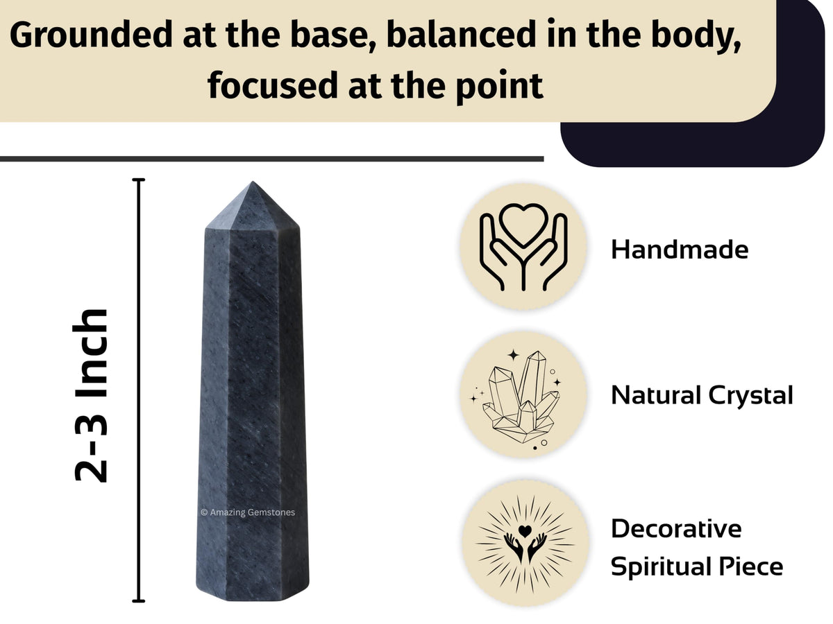 Amazing Gemstone Blue Aventurine Crystal Towers ~ Natural Healing Crystal Point Obelisk for Reiki Healing and Crystal Grid (2" to 3" Inch)