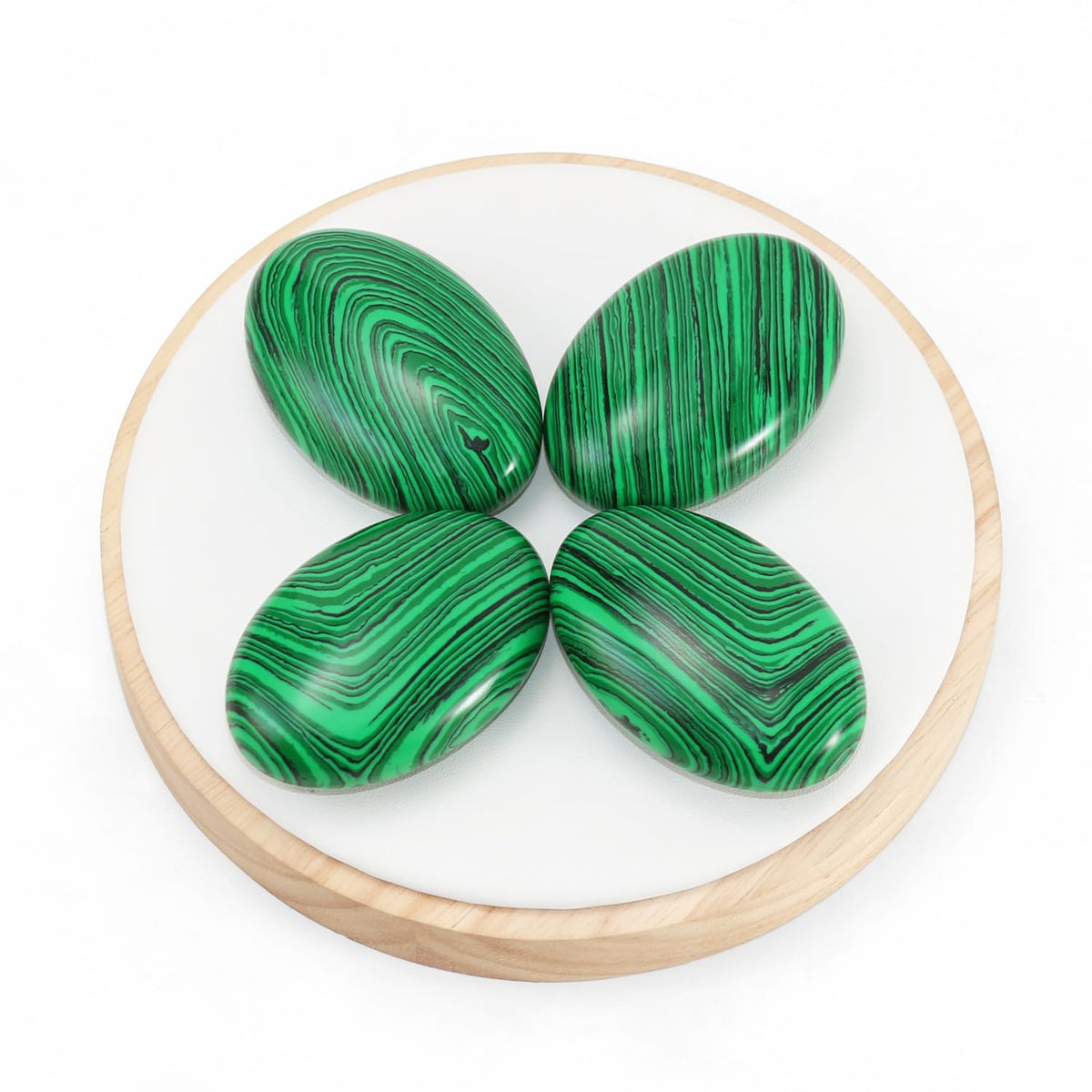 Nvzi Malachite Crystal Palm Stone, Worry Stones, Crystals and Healing Stones, Polished Rocks, Natural Gemstones, Chakra Stones for Healing Crystals Daily Use