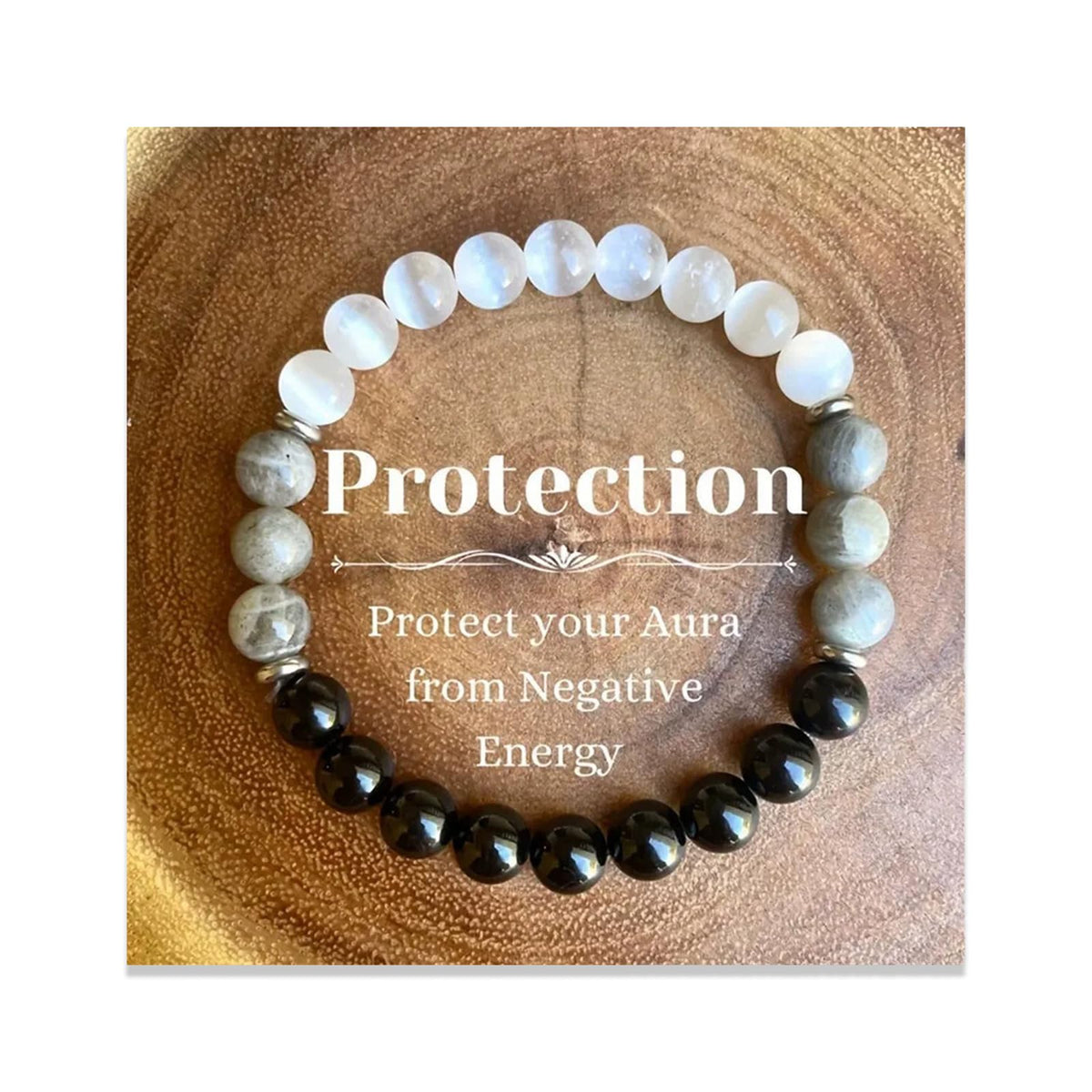 FYXOTI Natural Stone Wealth Money Bracelet Beaded Protection Bracelet for Women Adjustable Lucky Feng Shui Black Obsidian Handmade Jewelry Gift