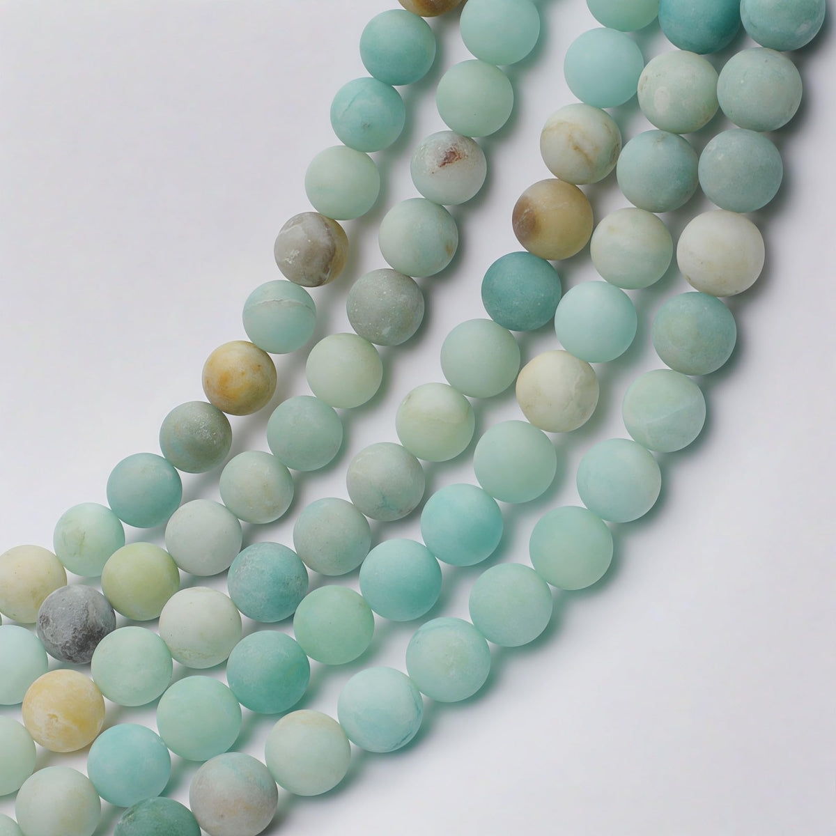 MJDCB Natural Matte Amazonite Round Loose Beads for Jewelry Making DIY Bracelet Necklace (6mm)