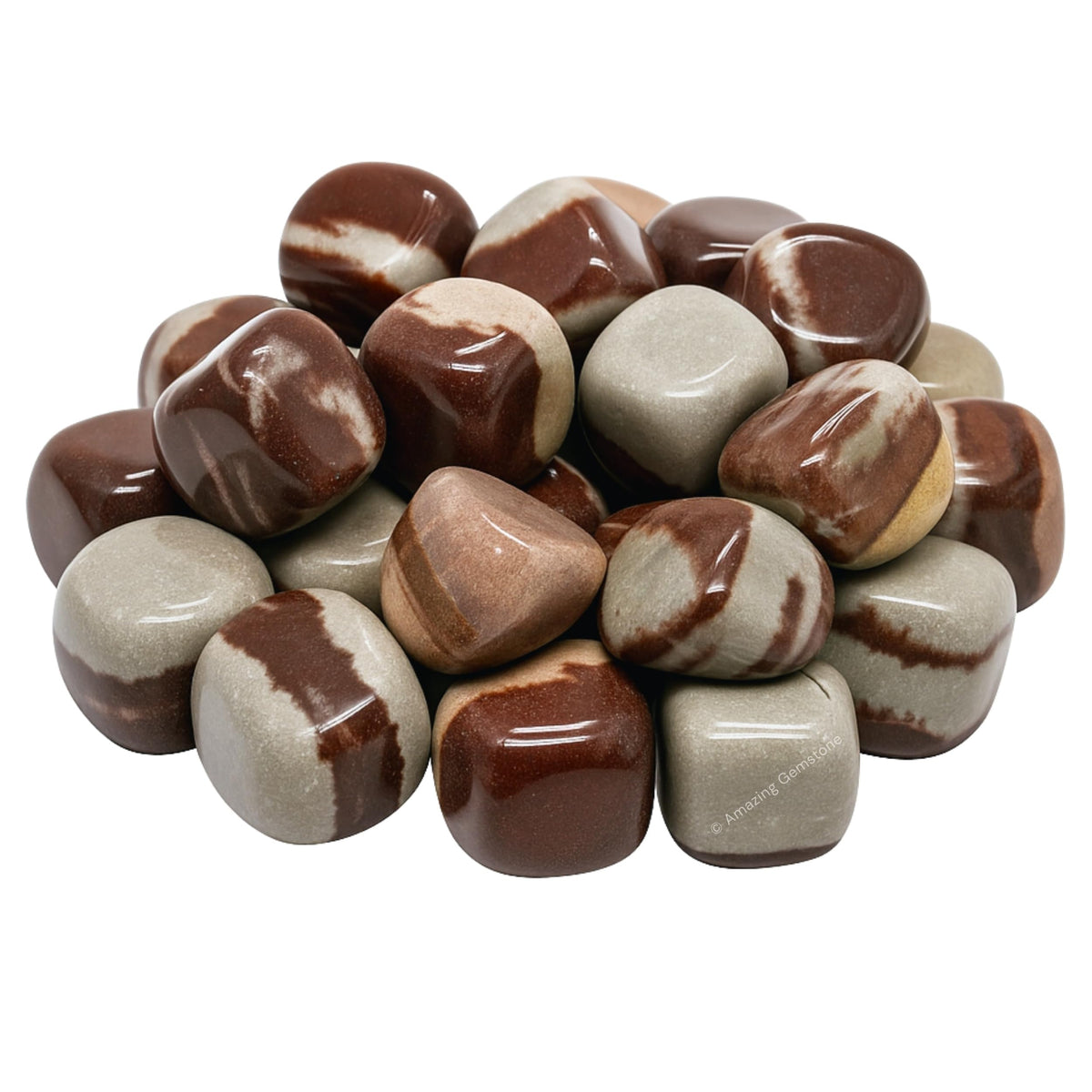 Amazing Gemstone 1oz Narmada Shiva Lingam Crystals & Healing Stones Tumbled,Healing Stones for Energy Balance,Stress Relief - Premium Polished Gems Rocks for Meditation&Wellness