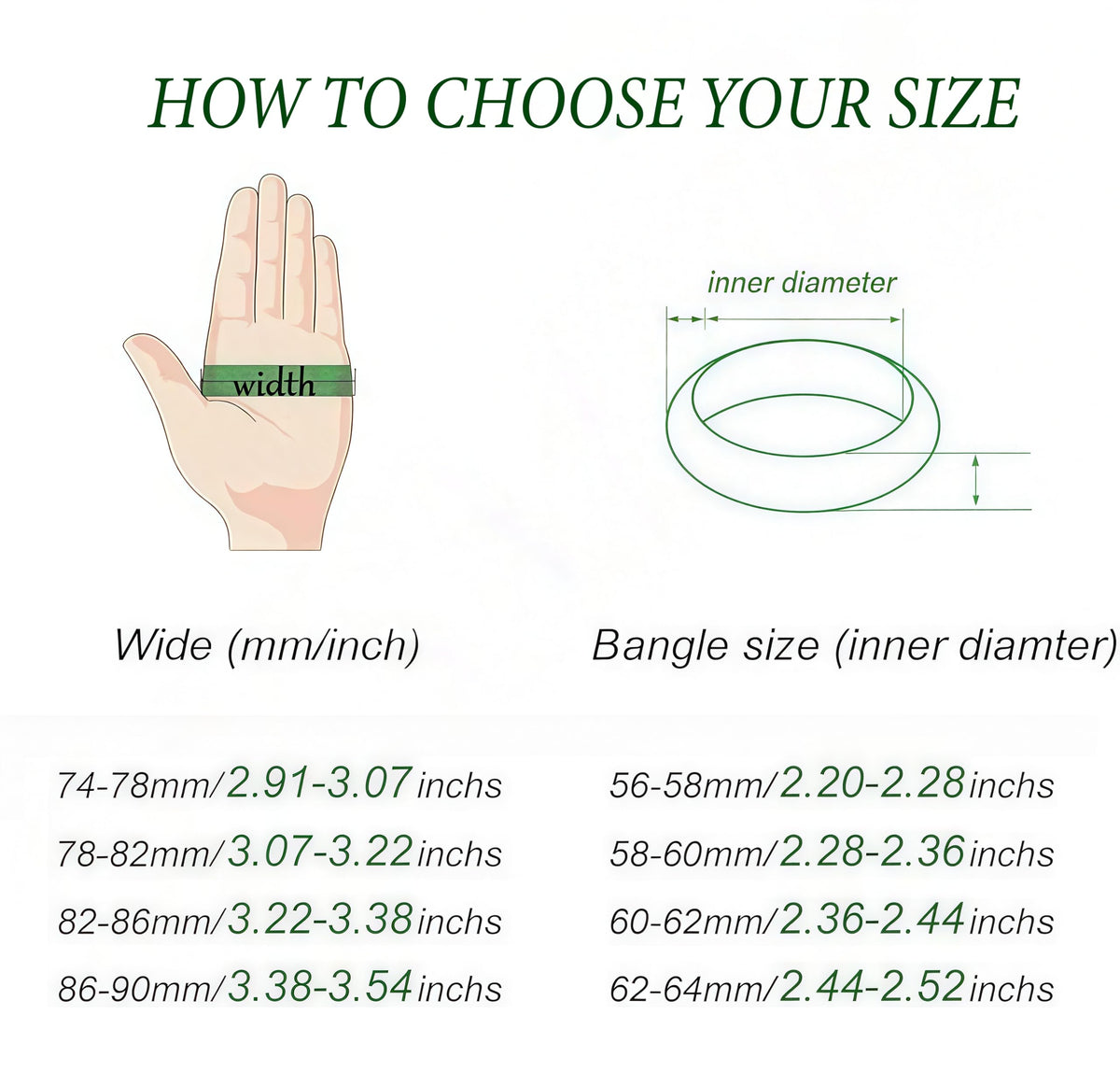sunglnl Jade Bracelet For Women, Green Stone Bangle Natural Gradient Chinese Style Bracelets With Box Wealth Fortune Healing Protection Good Luck Jewelry Gift (White Green, 64mm/2.51in)