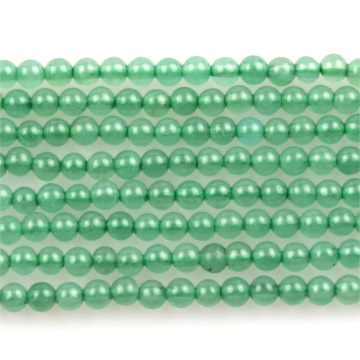 MJDCB 320pcs Natural Small Stone Beads 2mm Green Aventurine Round Smooth Loose Gemstone Bead for Jewelry Making Bracelets Earrings Necklaces Accessories