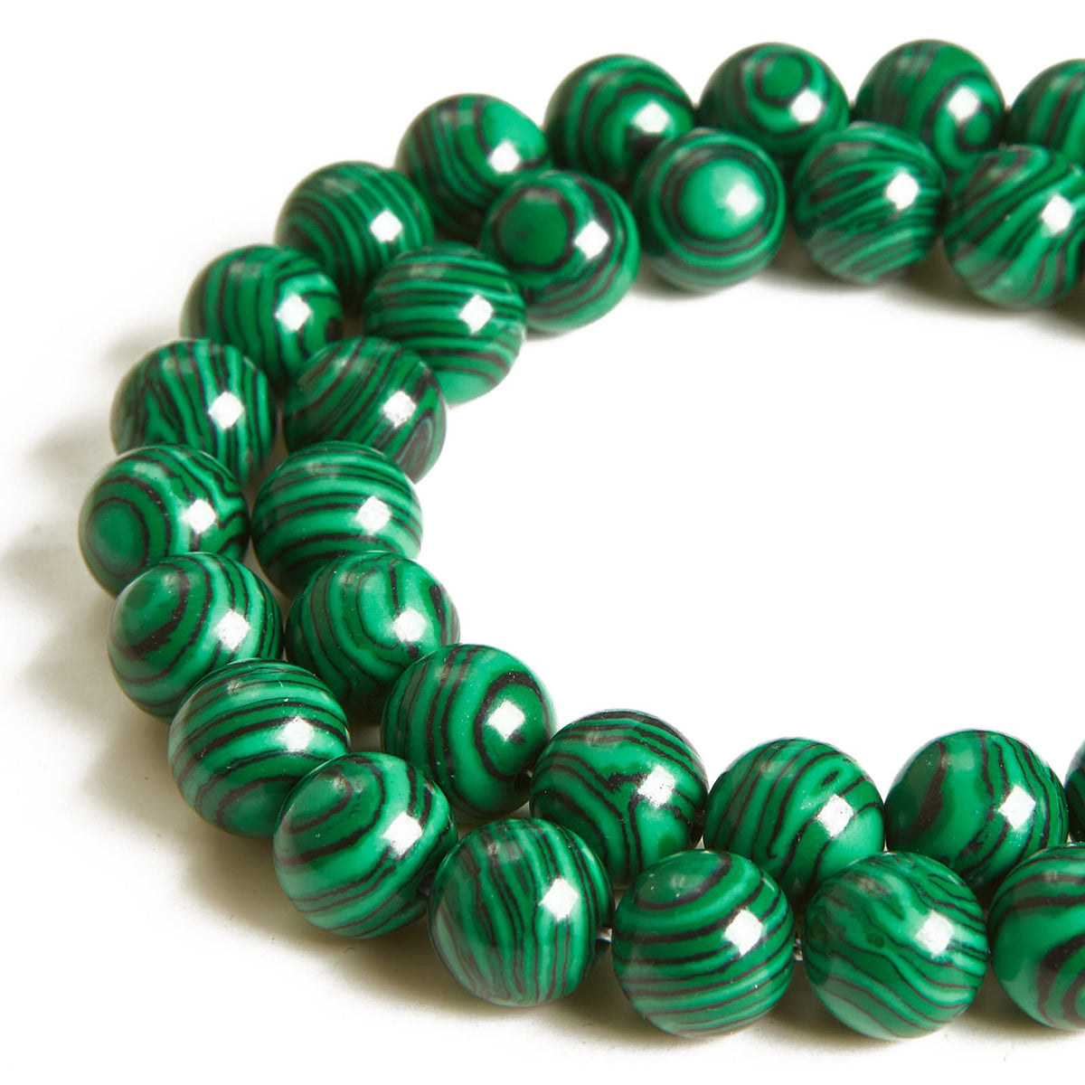 100pcs 8mm Malachite Beads Natural Gemstone Beads Round Loose Beads for Jewelry Making